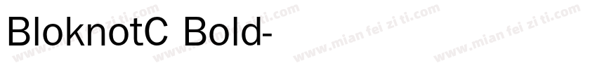 BloknotC Bold字体转换